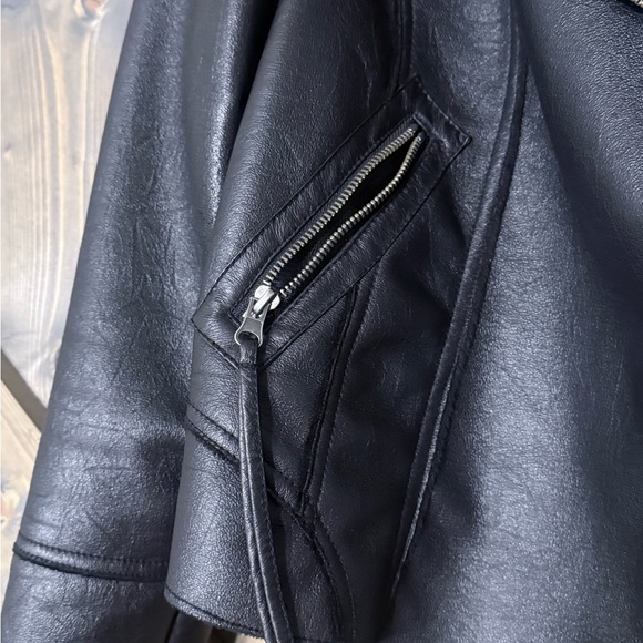 Vince Camuto Black Faux Leather Moto Jacket - Picture 5 of 9